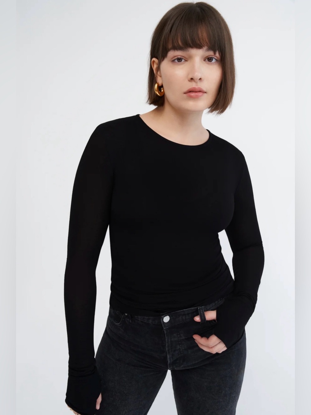 MARCELLA Avalon Top European Jersey Long Sleeve Black XS